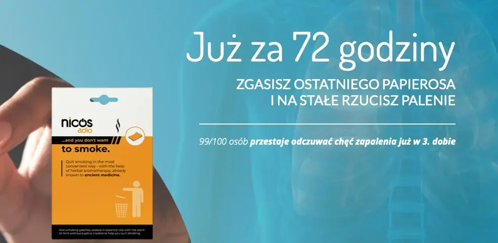 zrzut ekranu górnej części oficjalnej strony producenta plastrów